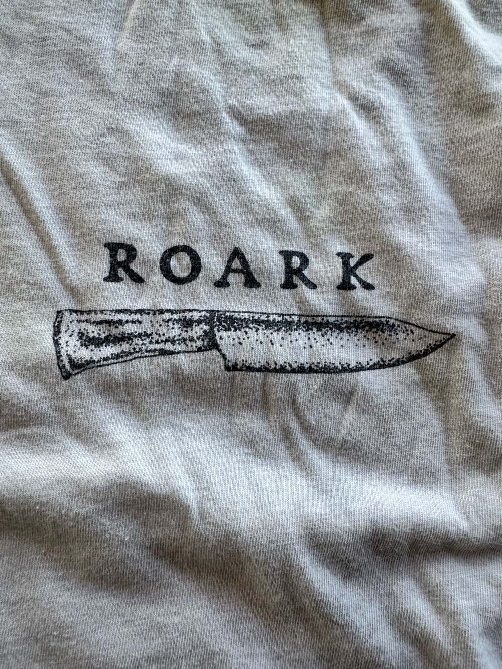 Roark Premium Tee Size XL Gray Tie Dye Long Sleeve Pocket Knife Graphic